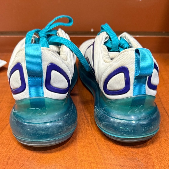 Nike White Sneakers with Teal and Blue Accents - Picture 6 of 8